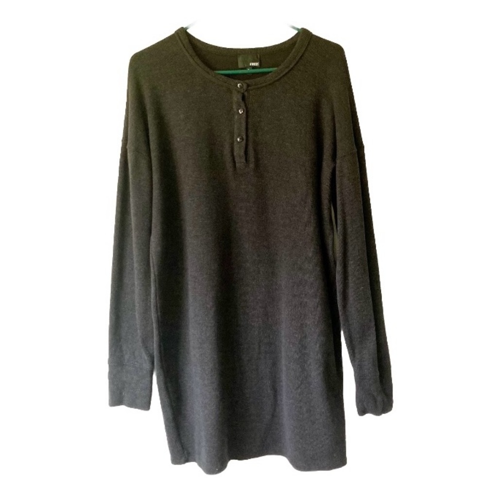 Wilfred Free Grey 68%Cotton 23%Modal Oversized Long Top size M